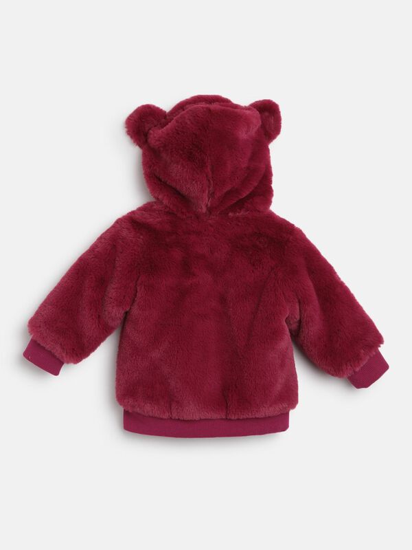 Hooded Faux Fur Cardigan image number 1